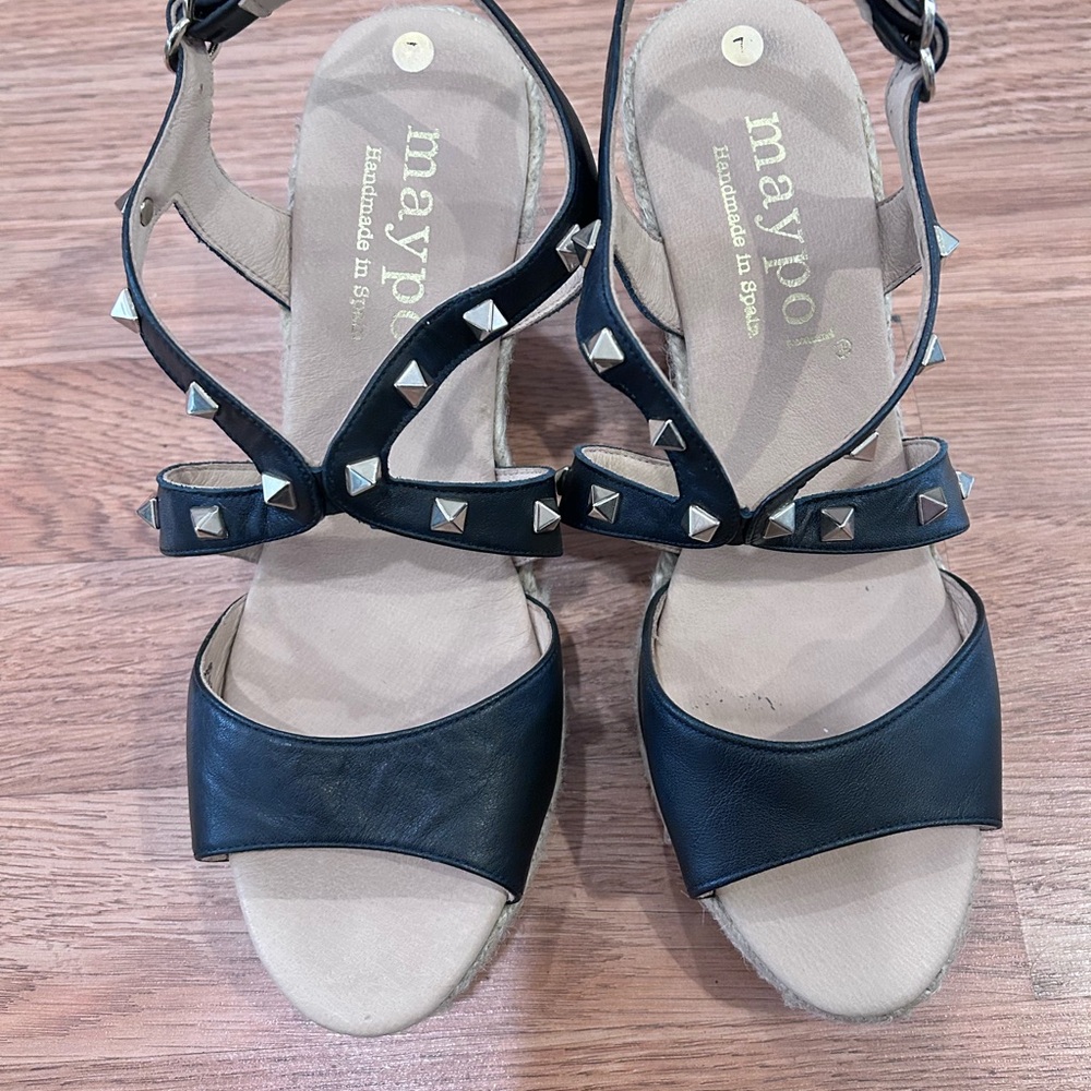 Black Studded Women's Sandals